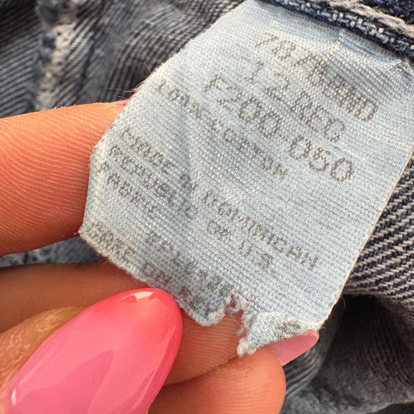 Vintage Wranglers 90s Blue Denim Cargo Baggy Wide Leg Jeans Y2K Boy Sz 12 - Picture 10 of 10